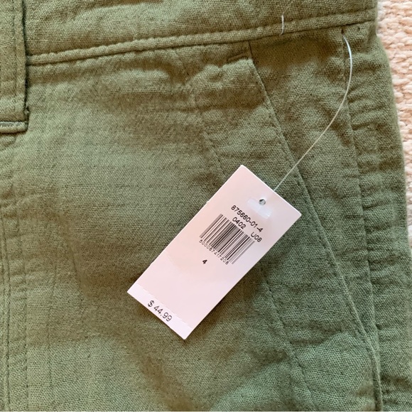 Old Navy high waisted cropped 100% cotton army green pants NWT - Picture 4 of 7